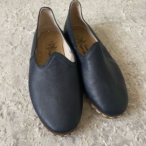 Handmade Turkish Leather navy Mens Shoes size:42